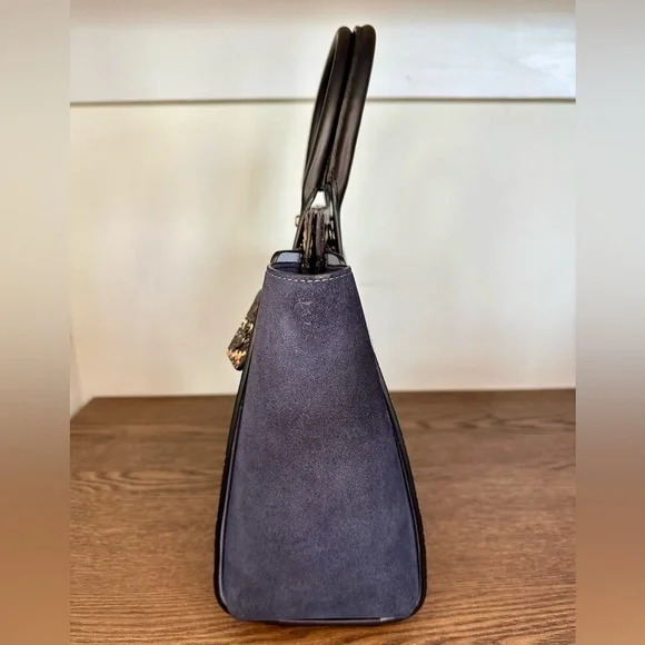 Coach 1941 Troupe Tote In Colorblock With Snakeskin Detail Pewter/Mist Multi - Picture 4 of 12